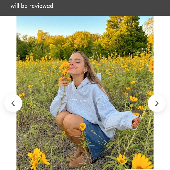 SOLD "Jesus Is King" Gray Hoodie - Picture 8 of 9